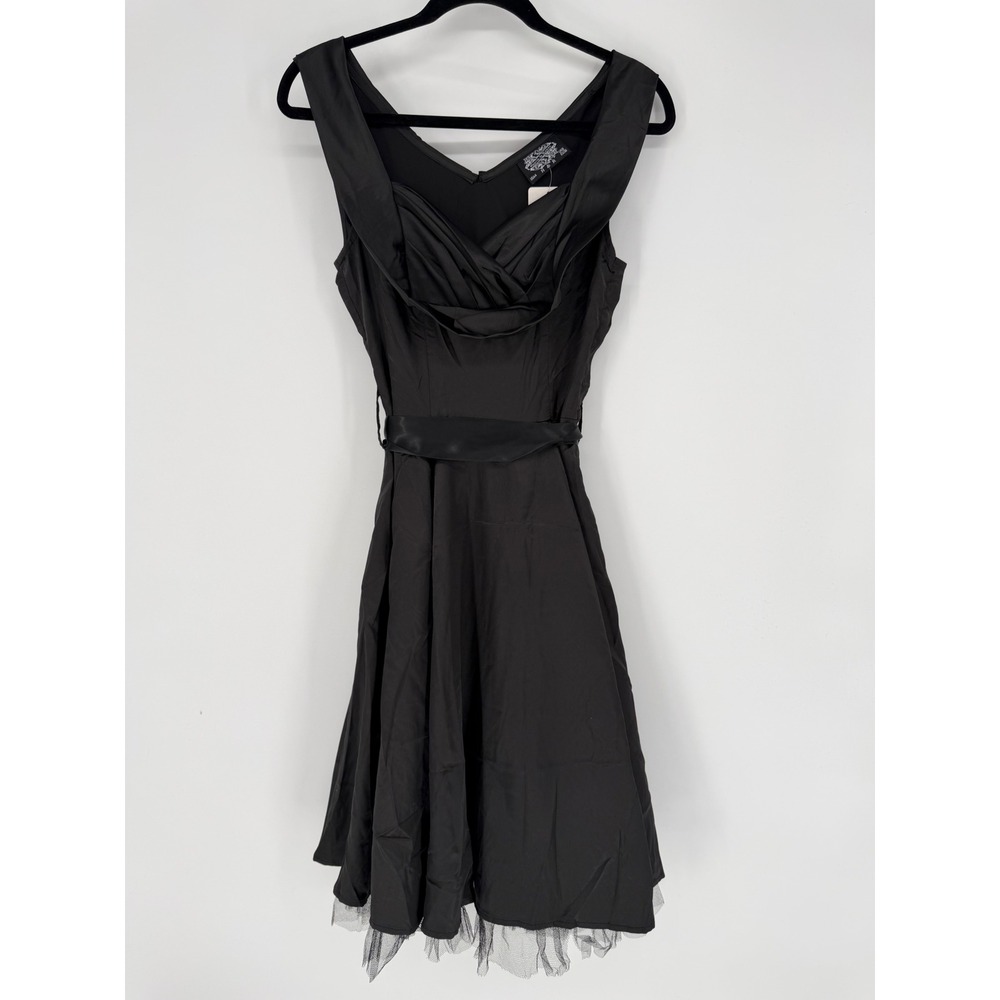 HEARTS & ROSES MARILYN SATIN SWING DRESS 6842 NWT SIZE 4 ROCKABILLY PINUP GIRL
